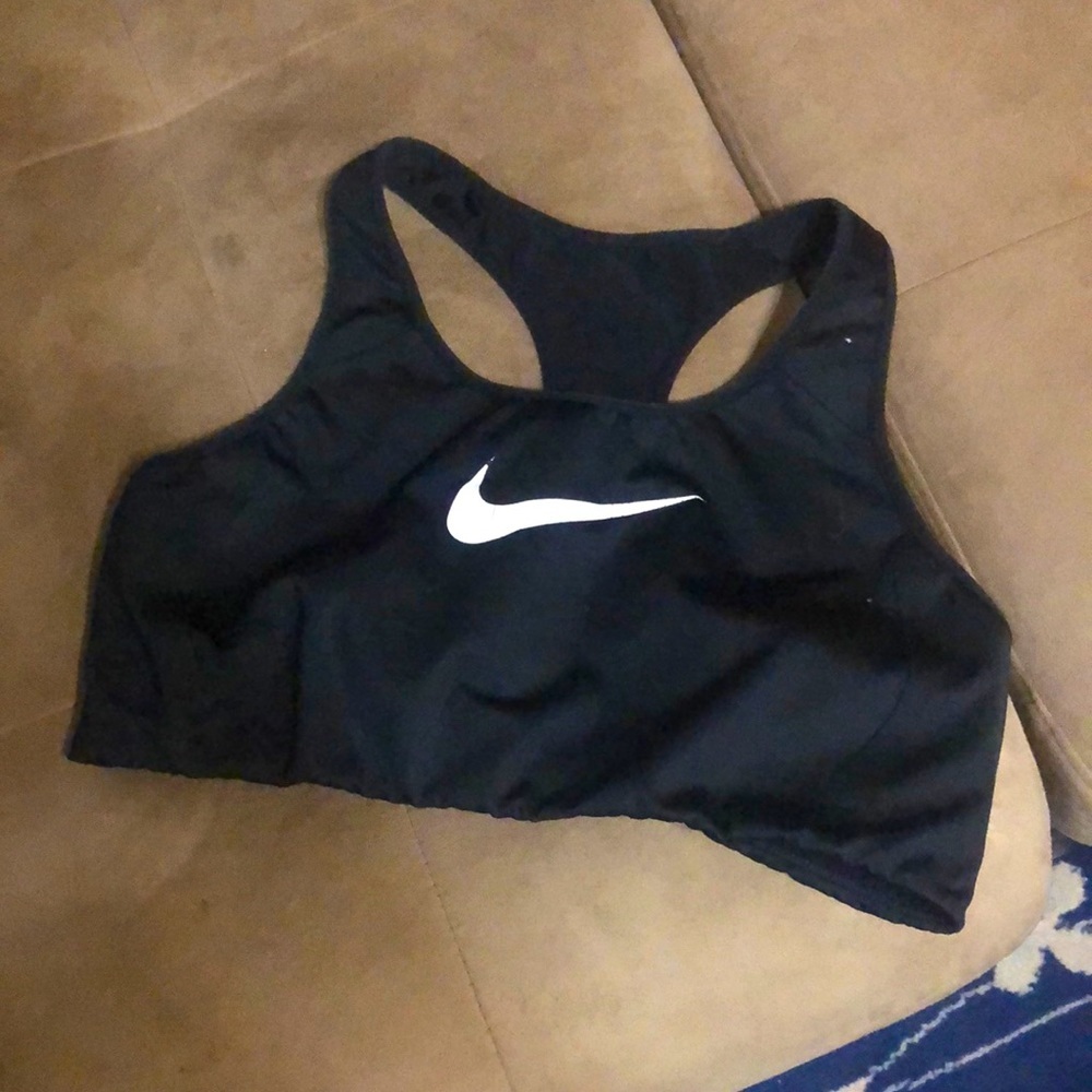 Nike XL black racerback lightly padded sports bra